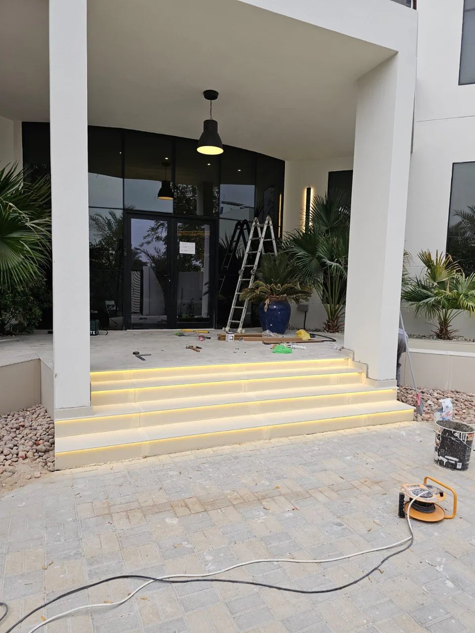 Electrical project work during the work
