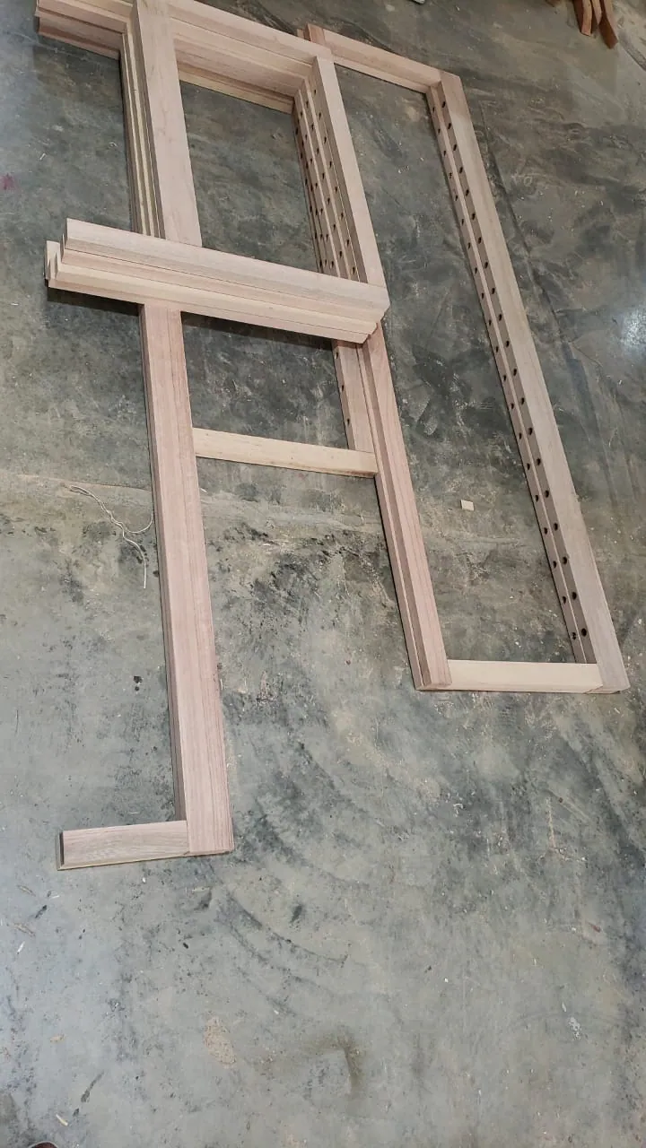 Custom children’s bed for twins during the work