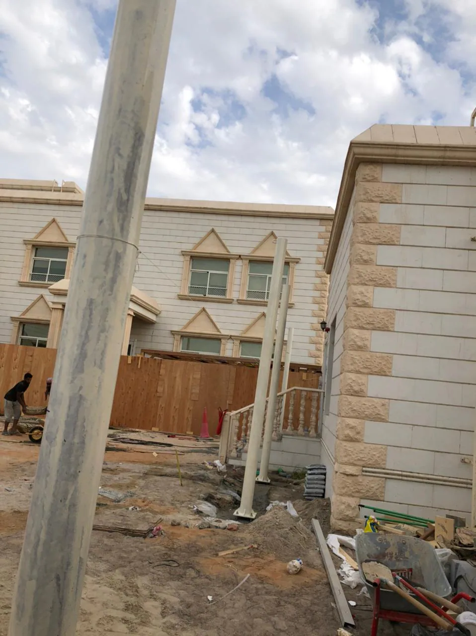 Nursery landscape project in Abu Dhabi during the work