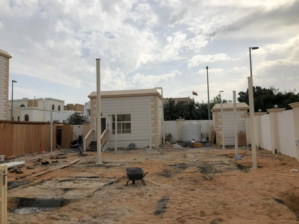 Nursery landscape project in Abu Dhabi during the work